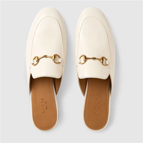 gucci princetown leather slipper white.